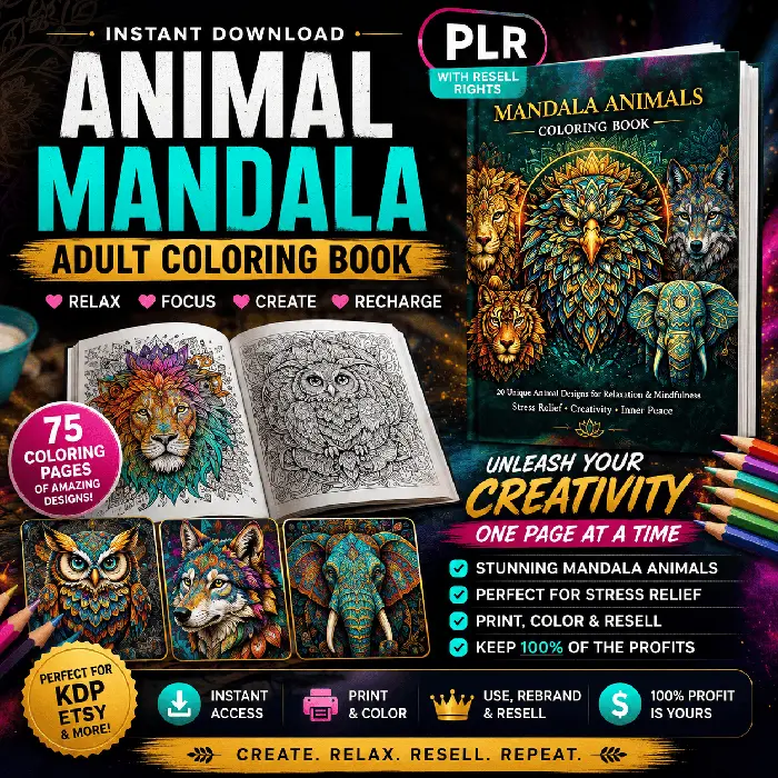 75 Animal Mandala Coloring Pages